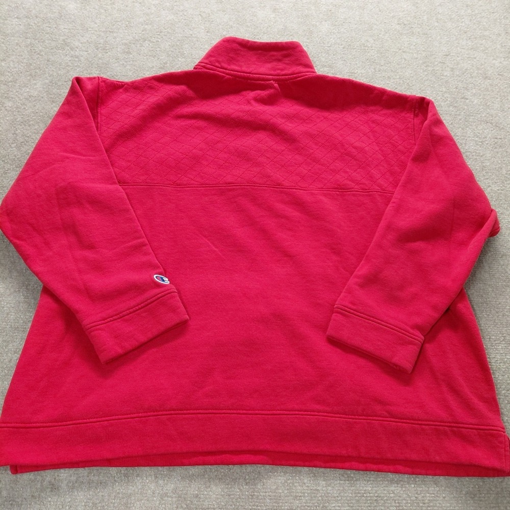 Ohio State Buckeyes NCAA 1/4 Snap Womens LARGE Pullover Front Pocket Red Logo - Picture 11 of 12